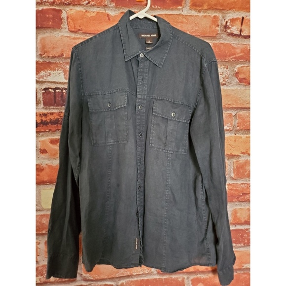 Michael Kors Other - Michael Kors Blue Linen Button Up Medium
